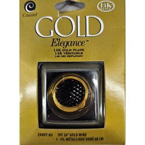 Gold Elegance 24" 14K Gold Plate Wire  Elegant Elements New In Package